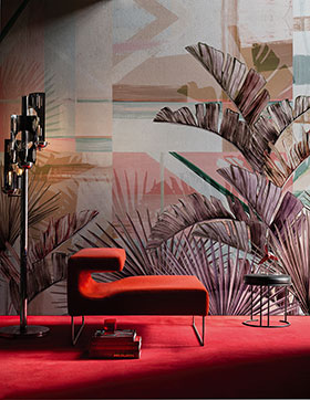 bunte tapete von wall&deco